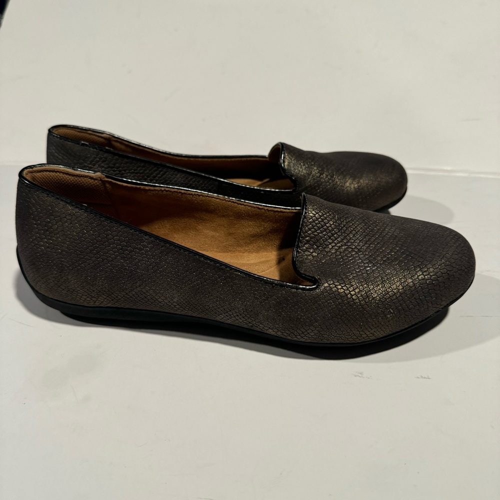 Comfortiva | Marybeth Charcoal Loafer Flats 6.5W